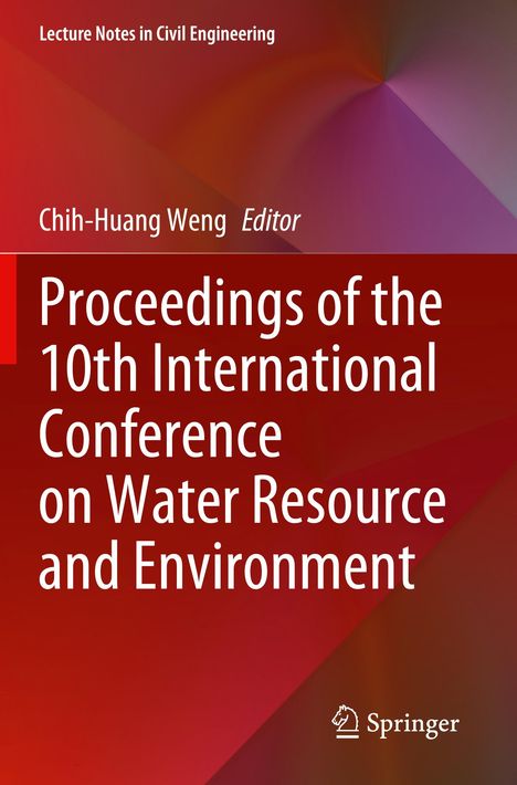 "Proceedings of the 10th International Conference on Water Resource and Environment", gestaltet in rotbraunen Tönen.