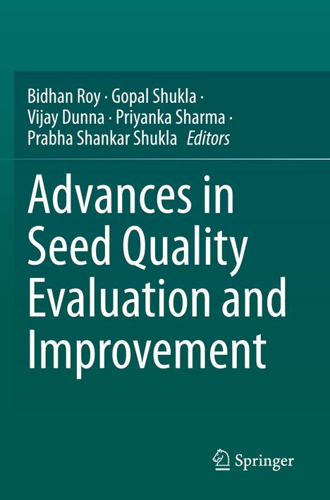 Titel: "Advances in Seed Quality Evaluation and Improvement". Oben fünf Herausgebernamen. Unten Springer-Logo.