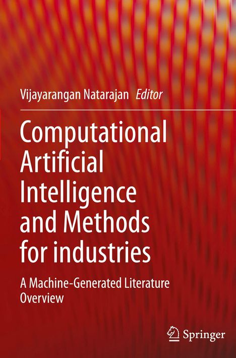 Titel: "Computational Artificial Intelligence and Methods for industries." Autorenname oben, Springer-Logo unten. Hintergrund abstrakt, rot.