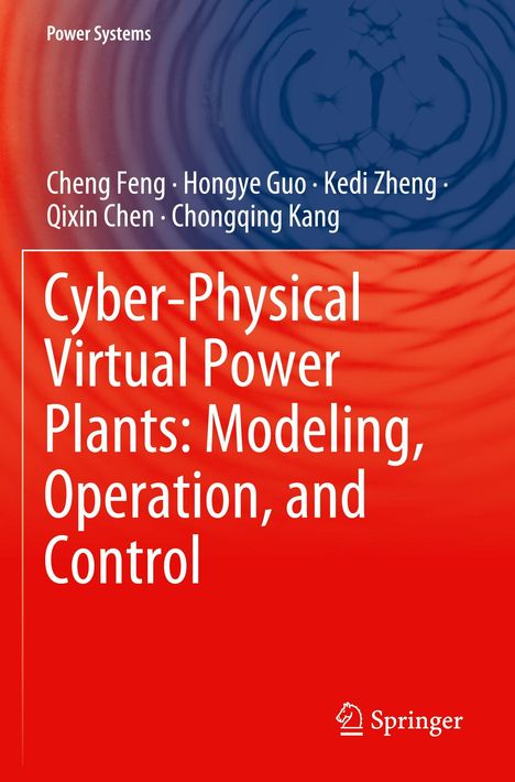 Text: "Cyber-Physical Virtual Power Plants: Modeling, Operation, and Control". Hintergrund: Farbverlauf in Blau und Rot.