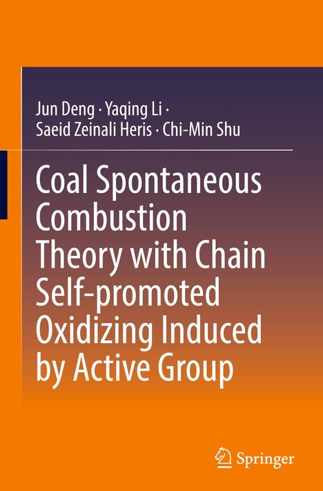 Cover in Orange und Lila: Titel "Coal Spontaneous Combustion Theory..." Autoren: Jun Deng, Yaqing Li... Springer-Logo unten.