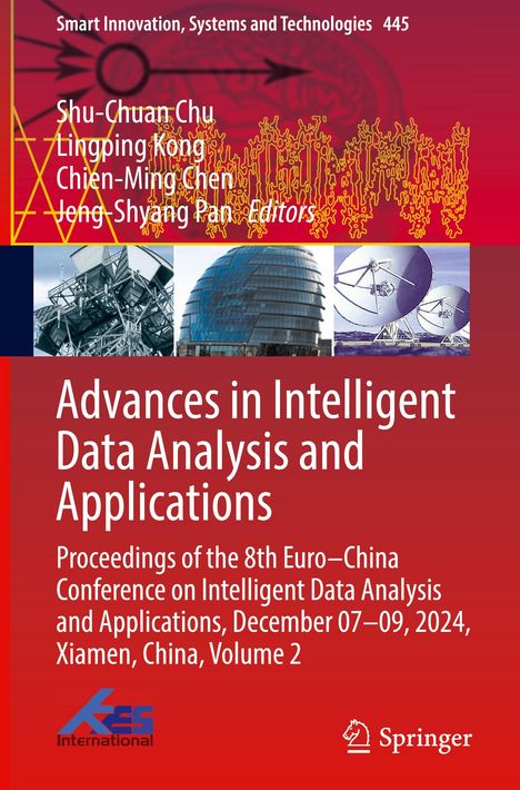 Buchtitel: "Advances in Intelligent Data Analysis and Applications". Enthält Bilder von Gebäuden und Satellitenschüsseln.