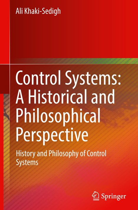 „Control Systems: A Historical and Philosophical Perspective“ auf rotem Hintergrund, Springer-Logo unten rechts.