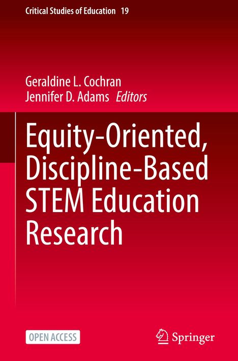 Titel: "Equity-Oriented, Discipline-Based STEM Education Research". Rote Farbpalette, Springer-Logo unten.