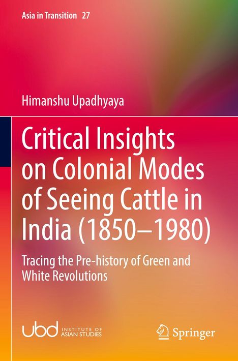 Titel: "Critical Insights on Colonial Modes of Seeing Cattle in India (1850–1980)", bunte Farbverläufe, Logo von Springer.