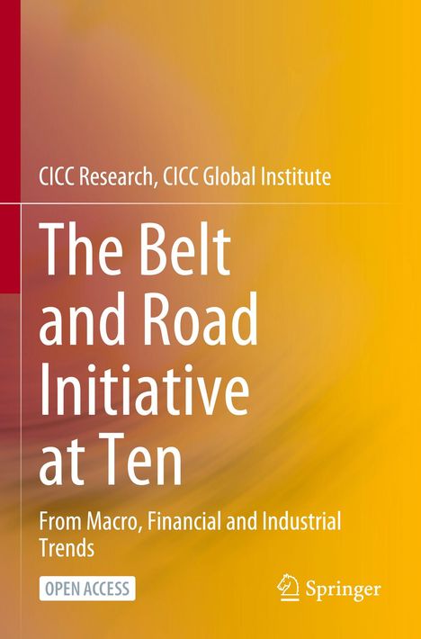 „The Belt and Road Initiative at Ten“ in weißer Schrift auf gelbem Hintergrund, Springer-Logo unten rechts.