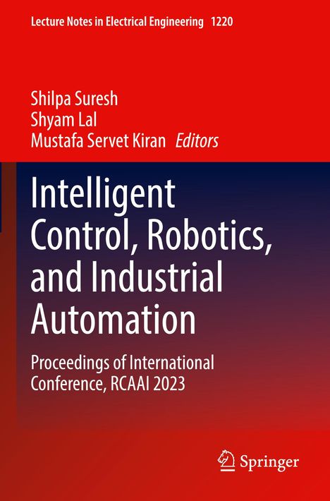 "Intelligent Control, Robotics, and Industrial Automation" steht auf rotem Hintergrund mit einem Springer-Logo.