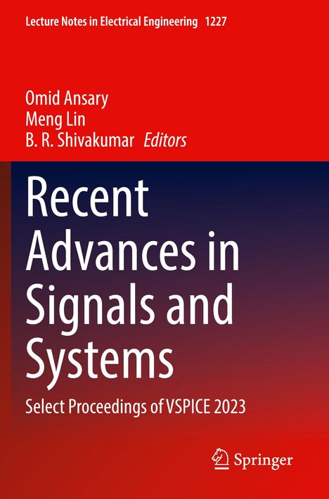 „Lecture Notes in Electrical Engineering 1227“, „Recent Advances in Signals and Systems“, darunter das Springer-Logo.