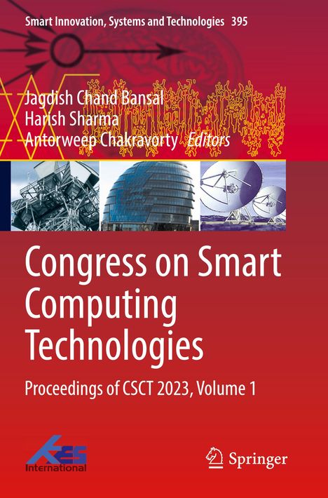 "Congress on Smart Computing Technologies," Rotton, technische Illustrationen oben, Logos unten.