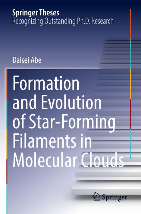 "Springer Theses: Formation and Evolution of Star-Forming Filaments in Molecular Clouds. Blaues Hintergrunddesign."