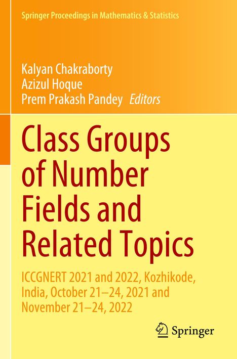 "Class Groups of Number Fields and Related Topics" steht auf gelbem Hintergrund, unten ist ein Springer-Logo.
