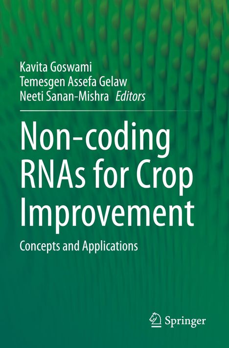 Buchtitel: "Non-coding RNAs for Crop Improvement: Concepts and Applications". Grüner Hintergrund mit Springer-Logo.