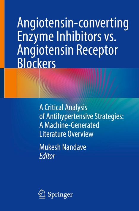 Text: "Angiotensin-converting Enzyme Inhibitors vs. Angiotensin Receptor Blockers." Bunter, abstrakter Hintergrund; Springer-Logo.
