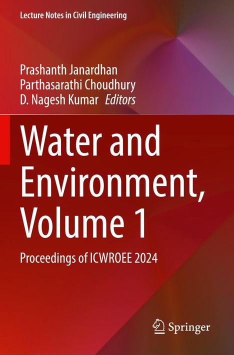„Water and Environment, Volume 1“ auf rotem Hintergrund, Springer-Logo unten rechts.