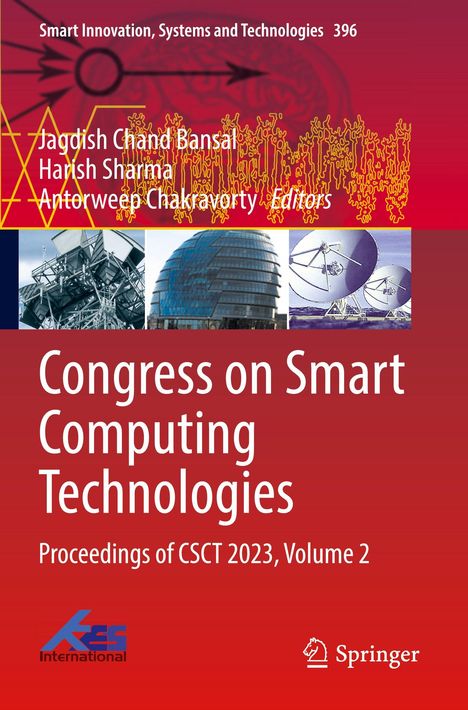 Congress on Smart Computing Technologies, Proceedings of CSCT 2023, Volume 2. Drei technische Bilder, Logos unten.