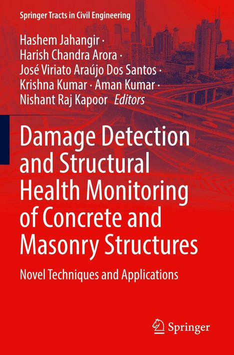Text: "Damage Detection and Structural Health Monitoring of Concrete and Masonry Structures." Im Hintergrund eine Stadt.