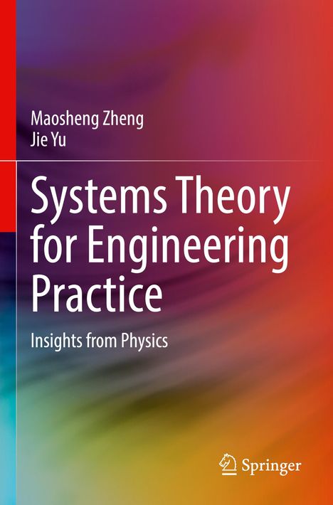 Titel: Systems Theory for Engineering Practice. Bunte, verwirbelte Hintergrundfarben. Springer-Logo.
