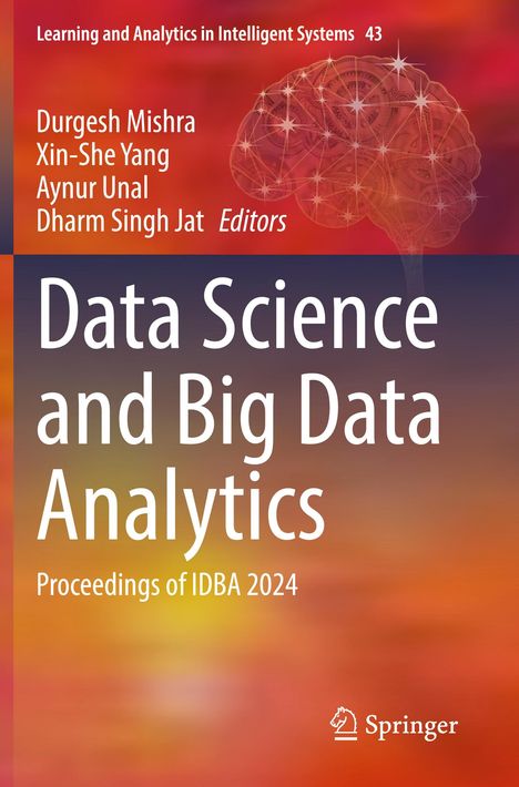 Text: "Data Science and Big Data Analytics. Proceedings of IDBA 2024." Hintergrund: abstrakte Illustration eines Gehirns.