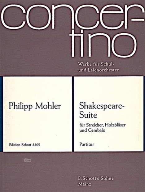 Philipp Mohler: Shakespeare-Suite, Noten