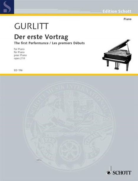 Cornelius Gurlitt: Der erste Vortrag op. 210, Noten