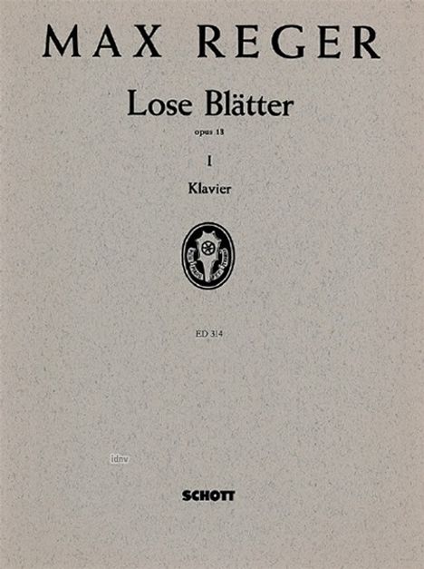 Max Reger: Lose Blätter op. 13, Noten