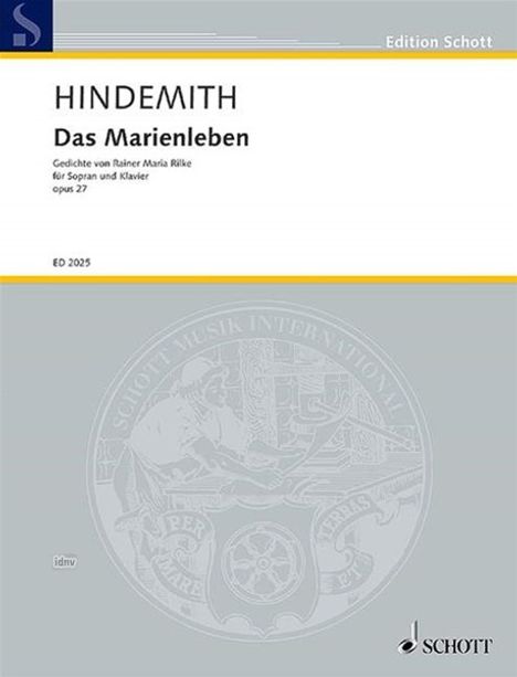 Paul Hindemith: Das Marienleben op. 27, Noten