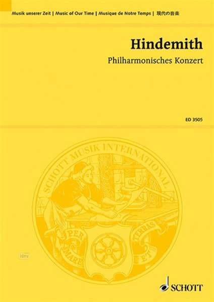 Paul Hindemith: Philharmonisches Konzert, Noten
