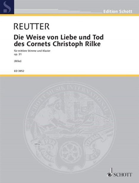 Hermann Reutter: Die Weise von Liebe und Tod op, Noten