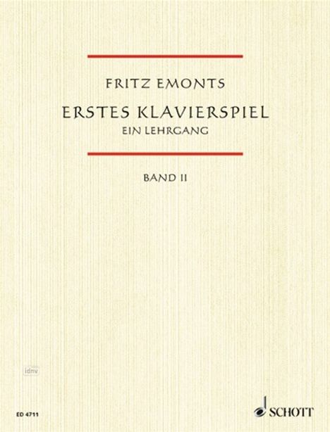 Erstes Klavierspiel II, Buch