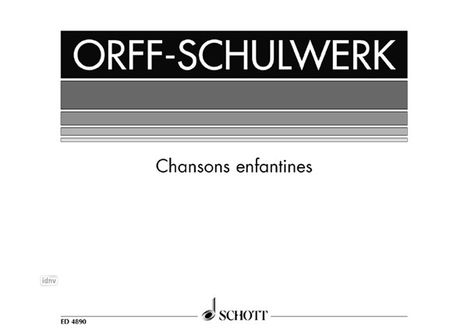 Gunild Keetman: Chansons Enfantines, Noten