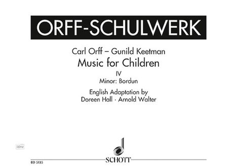 Gunild Keetman: Music for Children, Noten