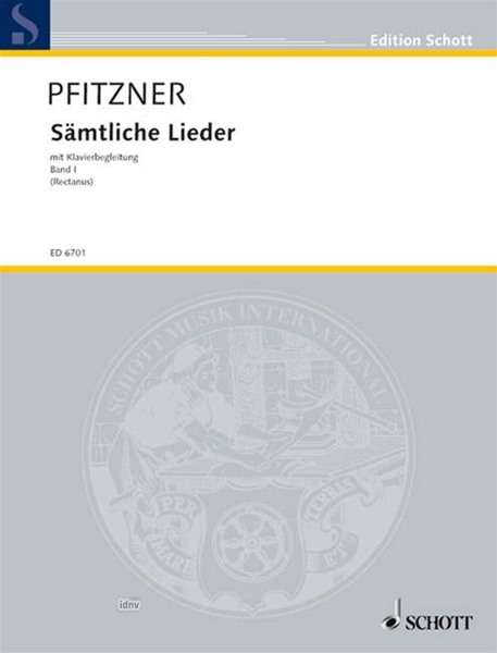 Hans Pfitzner: Sämtliche Lieder mit Klavierbe, Noten