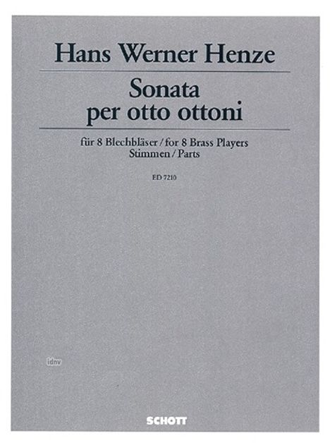 Hans Werner Henze: Sonata, Noten