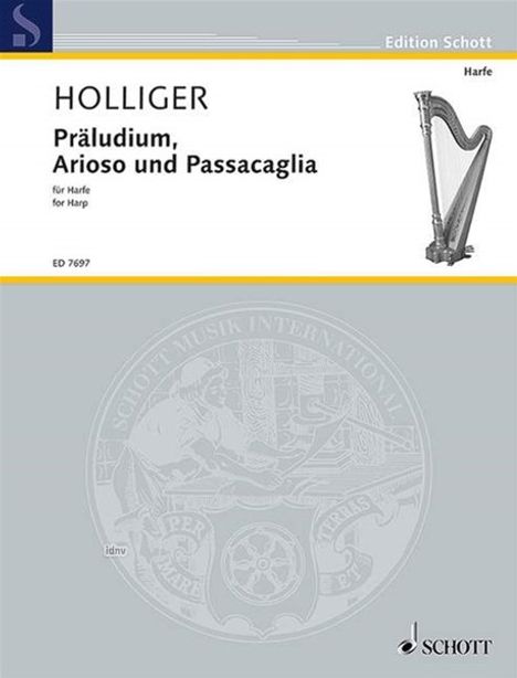 Heinz Holliger: Präludium, Arioso und Passacag, Noten