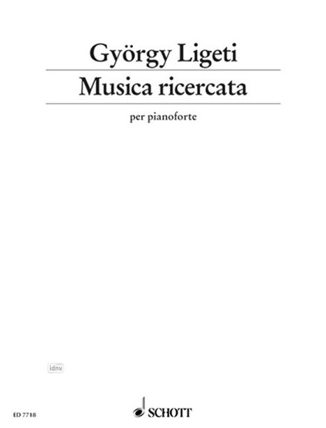 György Ligeti: Musica ricercata, Noten