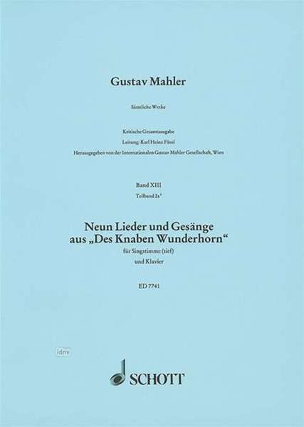 Gustav Mahler: Sämtliche Werke, Noten
