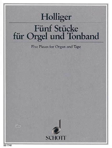 Heinz Holliger: Fünf Stücke, Noten