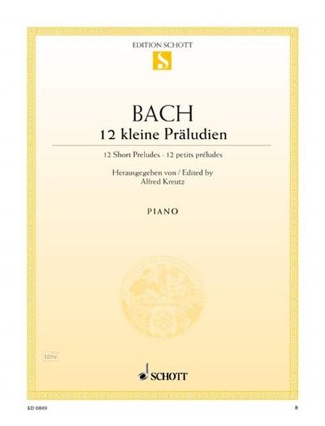 Johann Sebastian Bach: Bach,J.S.           :Zwölf kleine Prä... /Klav /GH, Noten