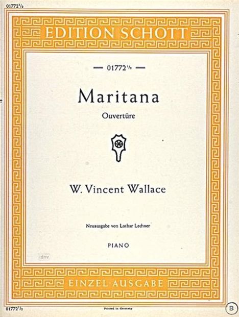 William Vincent Wallace: Maritana, Noten