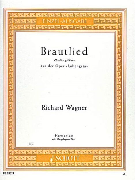 Richard Wagner: Brautlied WWV 75, Noten