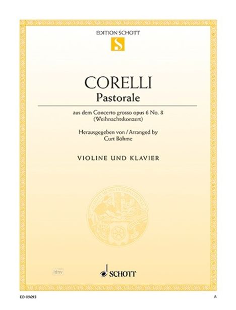 Arcangelo Corelli: Pastorale G-Dur op. 6/8, Noten