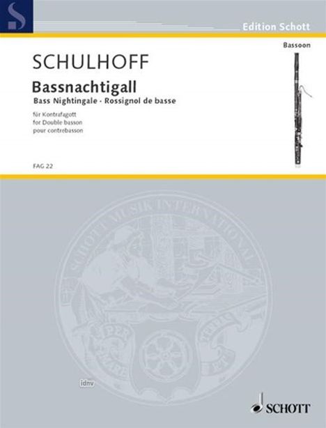 Erwin Schulhoff: Bassnachtigall, Noten