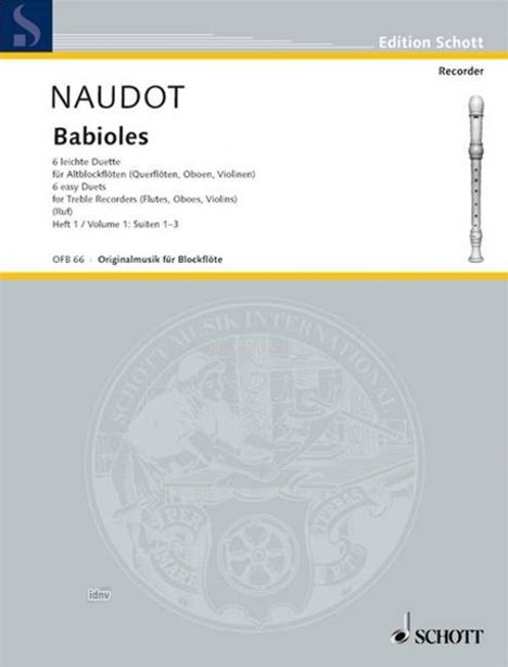 Jacques-Christophe Naudot: Babioles op. 10, Noten