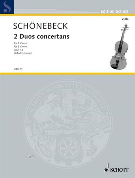 Carl Siegemund Schönebeck: 2 Duos concertans op. 13, Noten