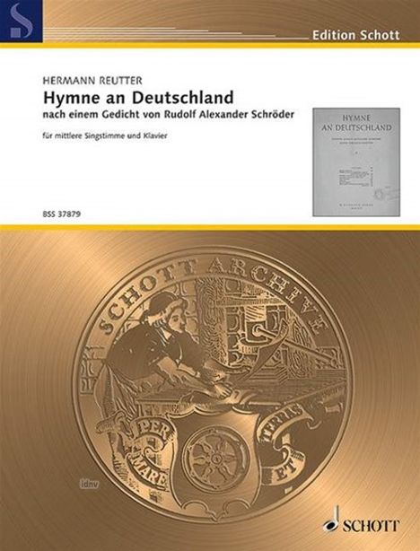 Hermann Reutter: Hymne an Deutschland (1950), Noten