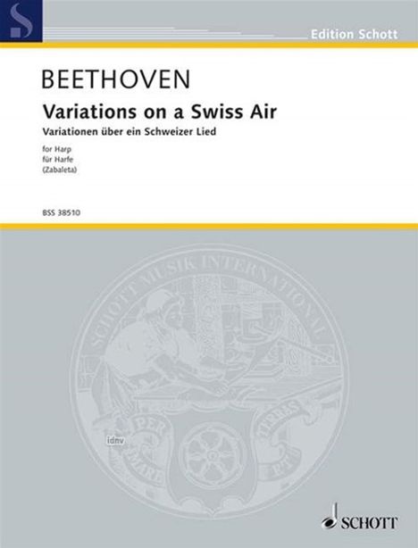 Ludwig van Beethoven: Variations on a Swiss Air WoO 64 (1798), Noten