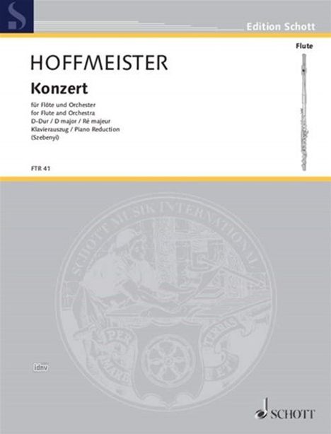 Franz Anton Hoffmeister: Flötenkonzert D-Dur, Noten