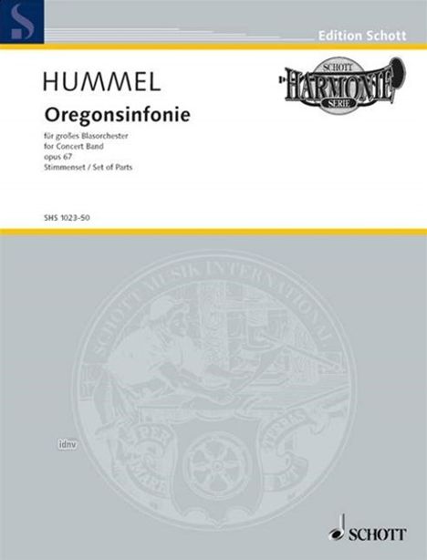 Bertold Hummel: Oregonsinfonie op. 67, Noten
