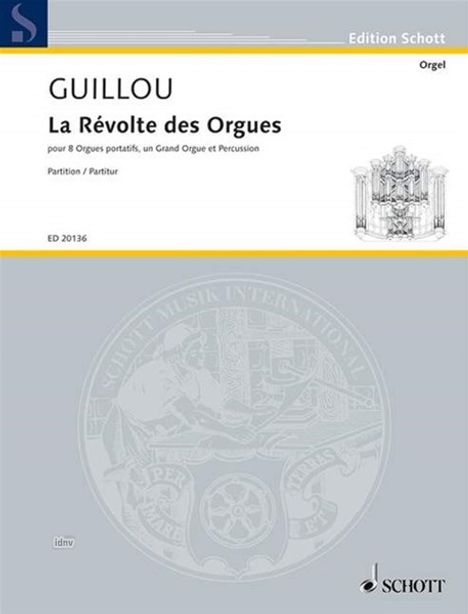 Jean Guillou: La Revolte des Orgues op. 69, Noten