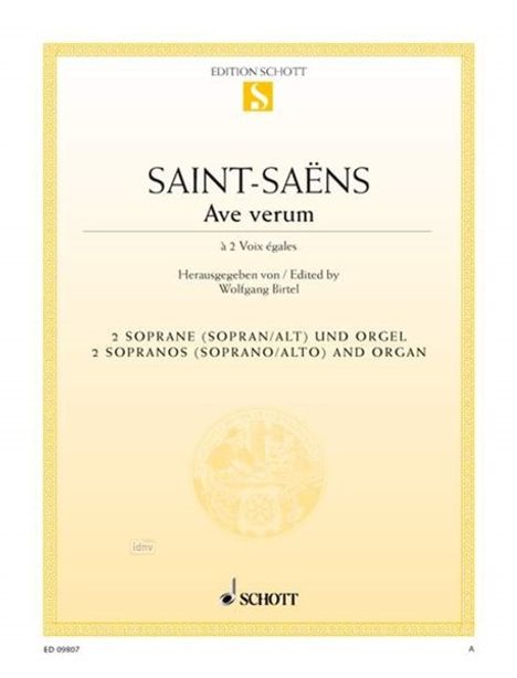 Camille Saint-Saens: Ave verum h-Moll, Noten